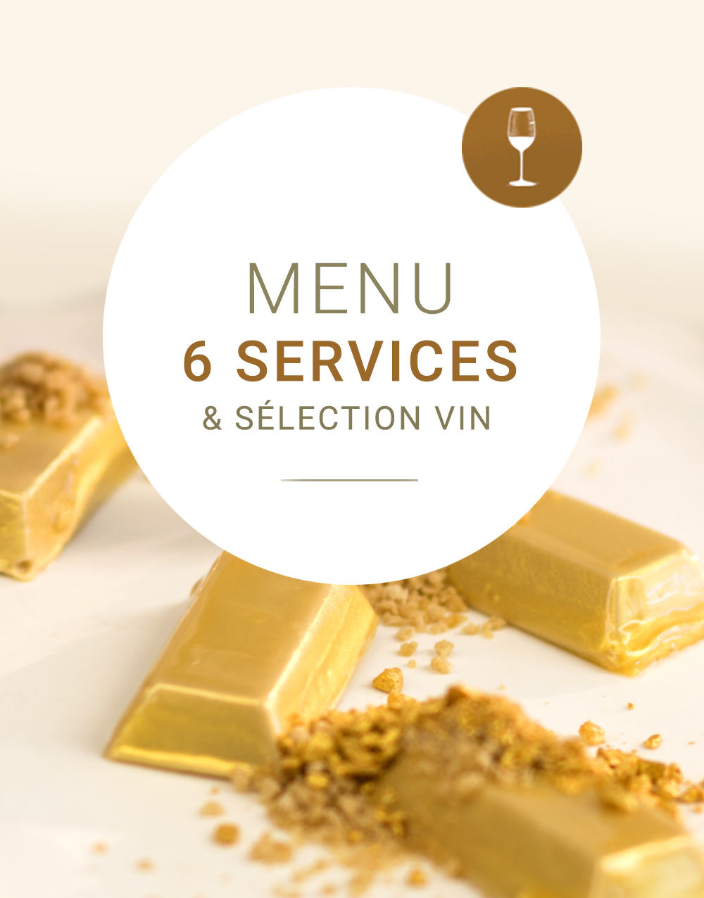 Menu 6 services avec 4 vins